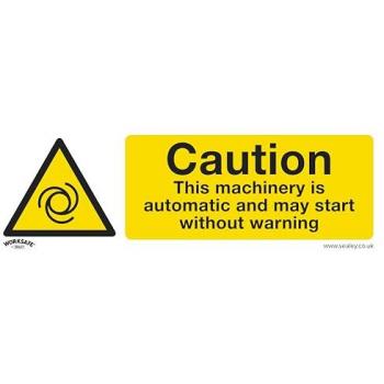 Sealey Worksafe SS47P1 Caution Automatic Machinery Safety Sign