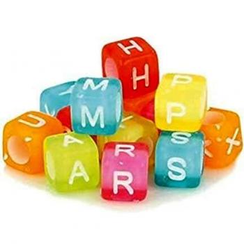 ArtEmio 6mm Letter Beads – 300 Multicolored Pieces