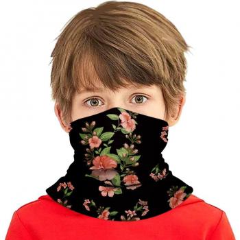 Capa Floral Compacta: Bufanda, Máscara y Pañuelo