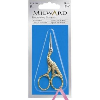 Milward 3.5 Gold Stork Scissors for Embroidery