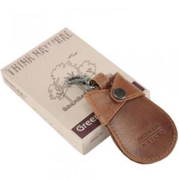 Leichtes Grün: Greenland Nature Light Leder‑Keyring