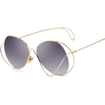 Gafas de Sol Estilo Ojo de Gato con Marco Metálico