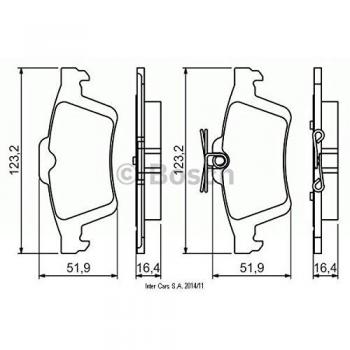 BOSCH Jeu de plaquettes de frein OPEL,FORD,RENAULT 0 986 494 528 BP1449