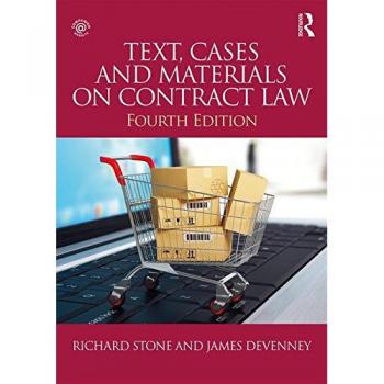 Text, Cases and Materials on Contract Law,Richard Stone, James .9781138907492,