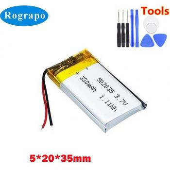 Bluetooth Headset 3.7V 330mAh Li-Polymer Battery