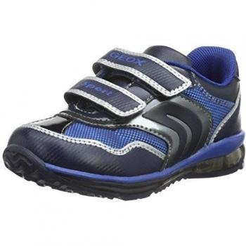 Geox Botines de Senderismo para Niñas, Modelo B Todo Boy A, Azul
