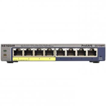 NETGEAR GS108PEv3 with 4 x PoE @ 53W Upgradeable 8-Port Gigabit Ethernet Unmanaged PoE Switch