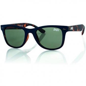 Blue Matte Navy Havana Green Rookie Square Sunglasses (One Size)