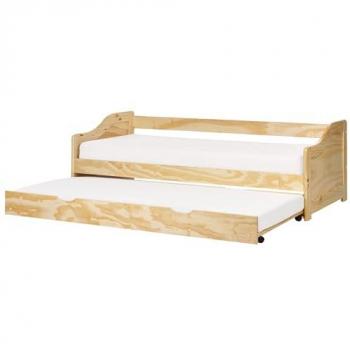 Cama nido deslizante de madera clara 90 x 200 cm Luneray