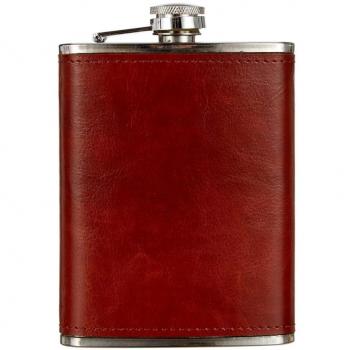 Flasque à Whisky en Acier Inoxydable avec Finition en Cuir et Entonnoir