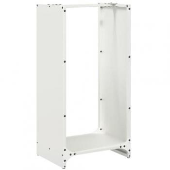 40x30x80 cm White Firewood Stand Cold-rolled Steel