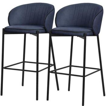 Sièges Hauts Cuisine ML‑Design – Lot 2, Bleu Foncé