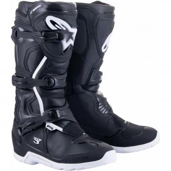 Bottes de motocross Alpinestars T3 END WP imperméables Noir Blanc 47