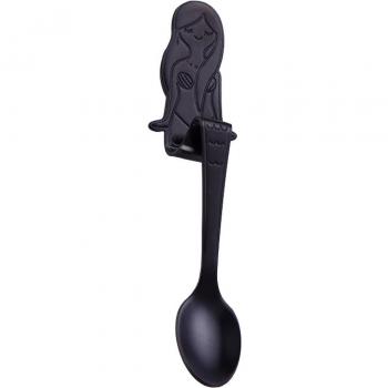 Cuchara para postres de acero inoxidable con forma de sirena