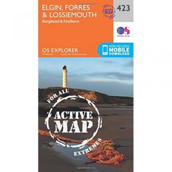 Ordnance Survey Explorer Active 423 Elgin, Forres & Lossiemouth Map With Digital Version