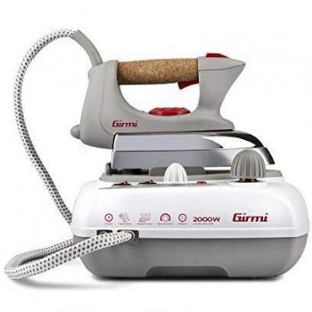 Plancha de vapor Girmi ST03, caldera profesional, 2000W, 700ml de capacidad, presión 2,5-3 bar, suela de aluminio, empuñadura de corcho