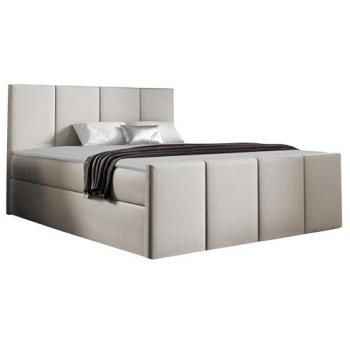 Letto continentale Baltimore 154, arazzo marrone chiaro