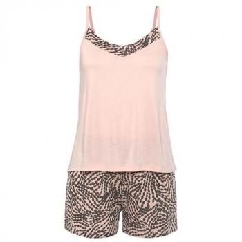 LASCANA Damen Shorty Set, 2 tlg., schwarz-weiß gepunktet