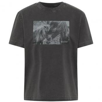 Mustang T-Shirt 1015932 Grau Regular Fit M Damen