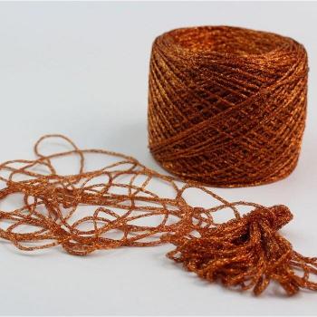 250g Gold Silver Silk Cotton Tubular Metallic Yarn for Knitting