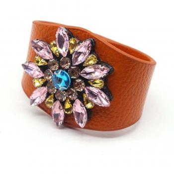 Punk Euro Bracelets en Cuir – Déclaration D&D et Fleur