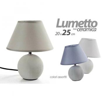 Lampe de table Lumetto Abat-jour 20x25cm Base Céramique Couleurs Diverses 752681