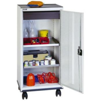 Stumpf Mi-haute Armoire 1100x500x500mm 2tablettes coulissantes RAL7035