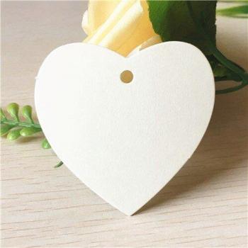 Étiquettes cœur en papier, 100 pièces, fait main, emballage mariage, étiquettes pour vêtements