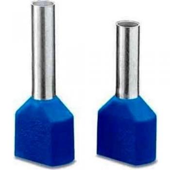 Puntera crimpada AI-TWIN2X 4-12 GY, Aislada, Pin de 12mm, Gris, para cables de 2 x 4mm²