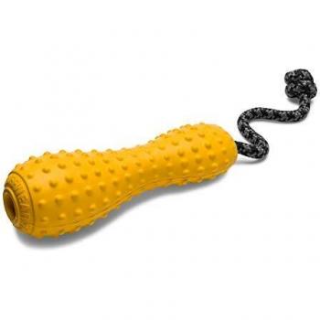 Ruffwear Jouet avec poignée en corde pour chien, Caoutchouc résistant aux morsures, Taille: S, Jaune