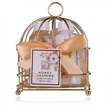 Set doccia in cesto metallico con spugna Honey Jasmine