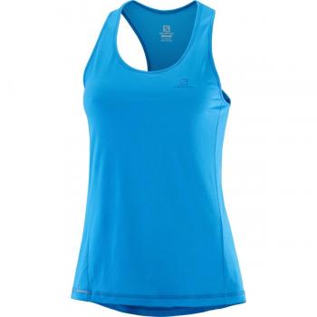 Salomon AGILE TANK W Débardeur Femme Mélange Synthétique Gris Bleu