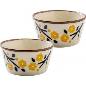 MinoWare Yellow 10.5 cm Plantaree‑Koharu Bowl Duo – 105‑Piece Set