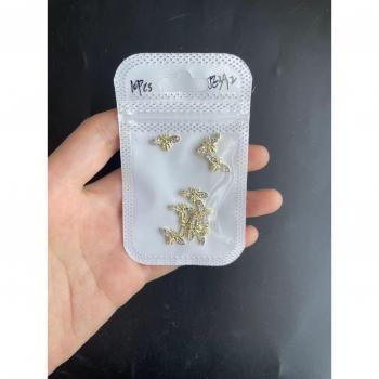 10-delige Set met Bumblebee Nagel Charms en Kristallen