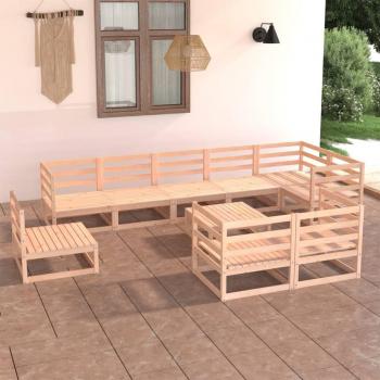Lounge Garden Pinho Mácio 10 Peças – VidaXL