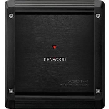 Kenwood X301‑4 Class D 4‑Kanal Verstärker, 2 Ω, schwarze Ausführung