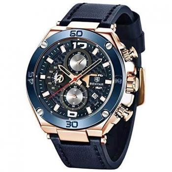 Reloj Impermeable BENYAR con Pulsera de Cuero