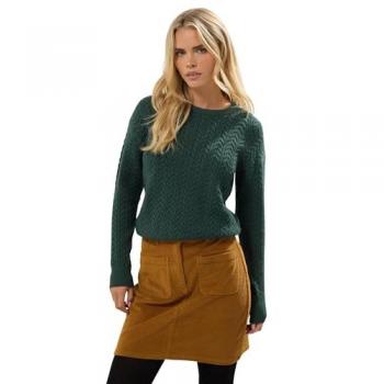 Jupe M & Co en velours côtelé marron pour femmes petites