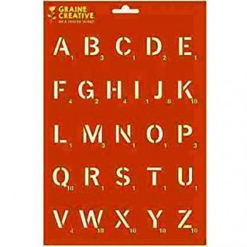 STENCIL ALFABETICO A4 – GRAI CRÉATIVE – Scarabeo Design
