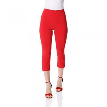 Pantalon Capri Élastique Rouge Roman