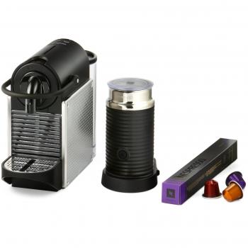 Electric Nespresso Pixie with Built‑In Milk Frother