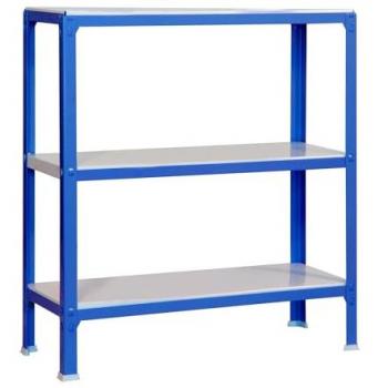 Simon Home Réfrigérateur de Bureau 3 niveaux, 900x800x400 mm – Métal industriel – 150 kg Niveau – Bleu et Blanc