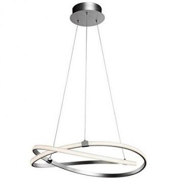 INSPIRED LIGHTING Infinity Pendant 60W LED 3000K 4500lm Silver Polished Chrome White Acrylic