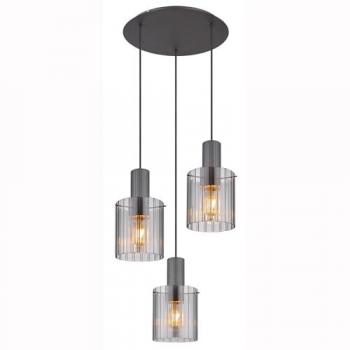 Globo Noir Tulivar Lampada a Sospensione Vetro 48cm