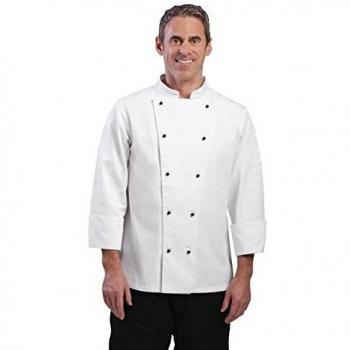 DL710 XXL Chef Jacke von Whites – Chicago Stil, langarm, weiß