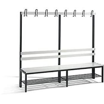 Banc de rangement simple avec lattes en plastique