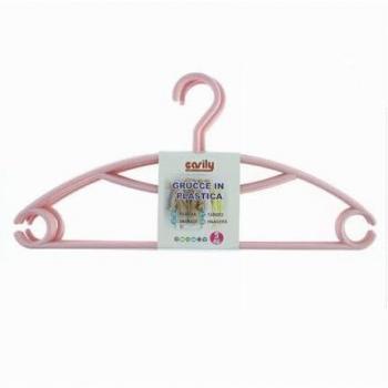 Set di 5 grucce Cleafe in plastica rosa per appendere vestiti e pantaloni