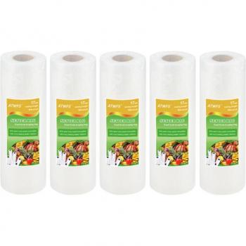 ATWFS 5 Rolls Food Vacuum Bags for Packing Machine 12/17/20/25/28cm x 500cm