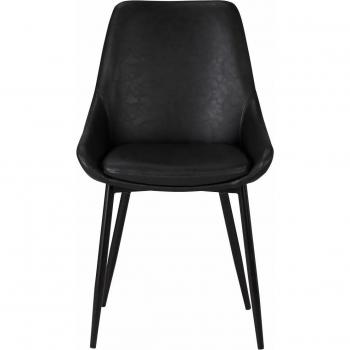 Chaise repas en polyuréthane noir Bari Zago