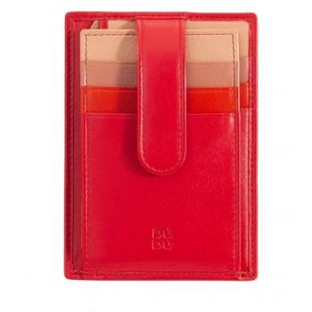 Dudu Tarjetero Elegante Rojo Becerro